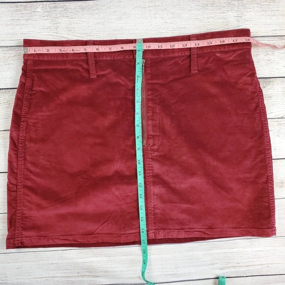 Madewell NWT velveteen stretch straight zip mini - Picture 6 of 7